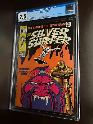 Buy Silver Surfer #6  (1969) / CGC 7.5 / Tales Of Watcher Backup Story / Silver Age • 119.13£