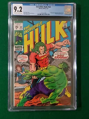 Buy Incredible Hulk #141 CGC 9.2 OW/W  1971 Origin 1st Appearance Of Doc Samson • 549.26£