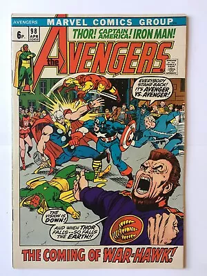 Buy Avengers #98 VFN- (7.5) MARVEL ( Vol 1 1972) Barry Smith • 34£