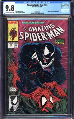 Buy Amazing Spider-man #316 Cgc 9.8 Ow/wh Pages // Venom + Black Cat App 1989 • 434.83£