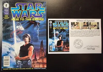 Buy Star Wars Heir To The Empire (1995) #1 Newsstand SIGNED Timothy Zahn Notarized • 207.88£
