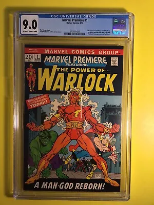 Buy Marvel Premiere #1 1st Appearance Of Him As Adam Warlock CGC 9.0 Marvel 1972. • 276.70£