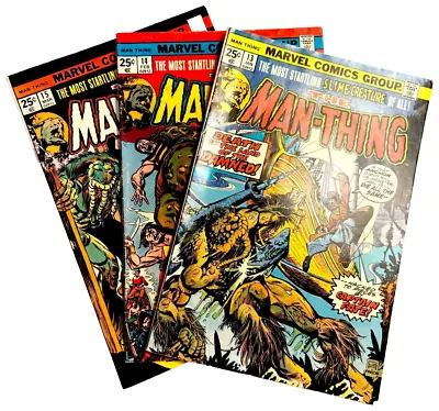 Buy Marvel THE MAN-THING  (1974) #13 14 15 Werewolf By Night MCU Horror FN To VF • 17.80£
