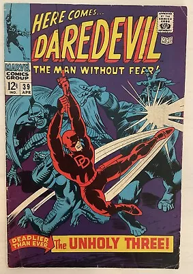 Buy Daredevil #39 ~ 1968 Marvel Comics ~ 🔑key 1st App Exterminator ~ See Pics ~ Vg+ • 10.67£