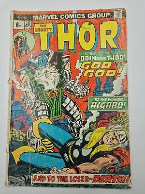 Buy The Mighty Thor #217 - Marvel Comics - 1973 - Bronze Age • 0.99£