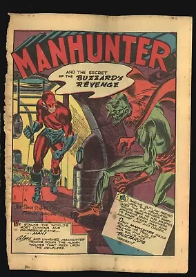 Buy Adventure 73 - 1st Simon & Kirby Manhunter Story Tear Sheets - 10 Pages - 1942 • 189£