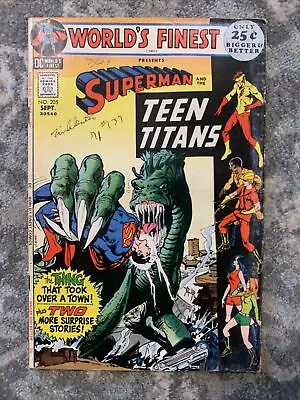 Buy WORLD'S FINEST COMICS #205, 1971, DC, SUPERMAN TEEN TITANS Neal Adams • 8.03£