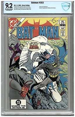 Buy Batman  #353  CBCS   9.2  NM-   Off -white/white Pgs  11/82   Joker Cover & App. • 67.20£