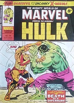 Buy The Mighty World Of Marvel Starring The Incredible Hulk No.190 May 22, 1976 • 4.49£