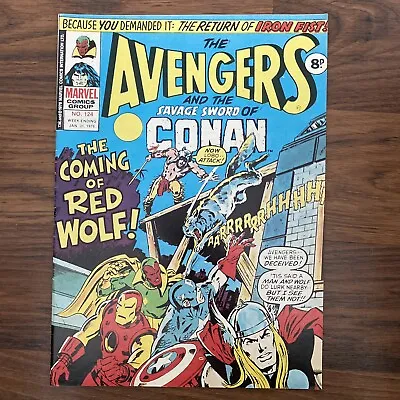 Buy Avengers #124 Marvel UK Magazine January 31 1976 1st Appearance Red Wolf • 19.98£