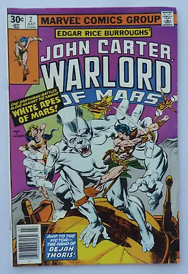 Buy John Carter Warlord Of Mars #2 - Marvel Comics July 1977 VF- 7.5 • 9.99£