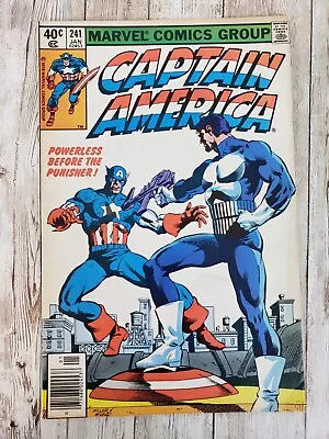 Buy Captain America #241 Marvel Comics 1980 - 1st Battle Cap Vs Punisher! Newstand! • 31.17£