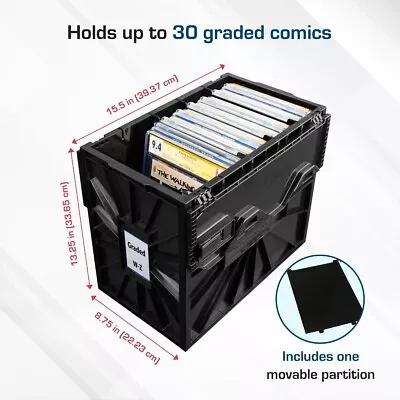 Buy BCW Plastic Black CGC Graded Comic Book Box Acid Free Storage Tote Bin • 32.77£