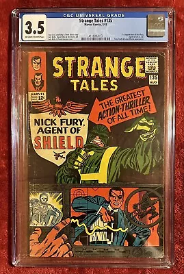 Buy Strange Tales #135 (1965) CGC 3.5 - 1st Nick Fury, Agent Of SHIELD + 1st Hydra • 98.95£