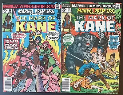 Buy Marvel Premiere #33 #34 KEY 1st Appearance Of Solomon Kane In Color! Marvel 1976 • 4£