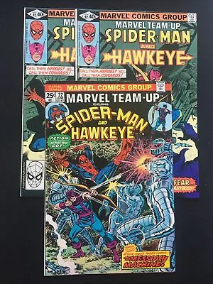 Buy MARVEL TEAM-UP #22 #92(2) Lot Spiderman Hawkeye • 4.74£