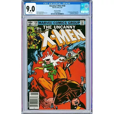Buy Uncanny X-Men #158 1982 Marvel CGC 9.0 [Newsstand] 1st App. Of Rogue In Title • 79.95£