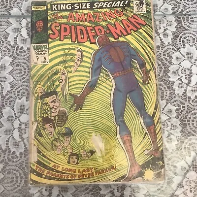 Buy Amazing Spider-Man Annual #5 FN/VF 7.0 1st Appearance Peter's Parents! • 20.26£