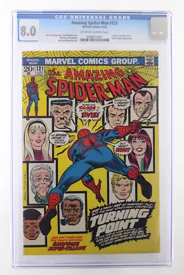 Buy Amazing Spider-Man #121 - Marvel Comics 1973 CGC 8.0   Death   Of Gwen Stacy. Gr • 441.12£