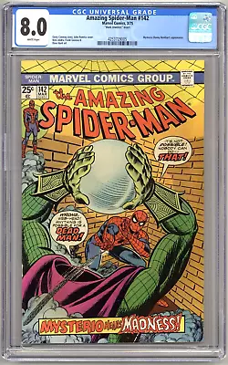 Buy Amazing Spider-Man #142 (1975) CGC 8.0 Mark Jewelers Insert. Mysterio Appearance • 351.79£