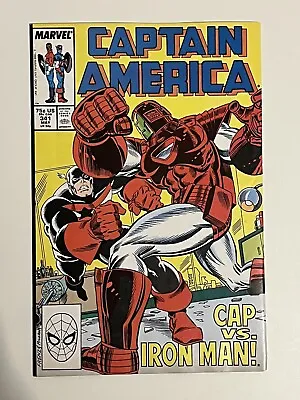 Buy Captain America #341 (1988) KEY 1st Battlestar/Lemar Hoskins Marvel Comics FN/VF • 9.99£