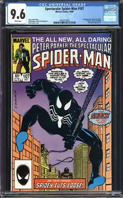 Buy Spectacular Spider-man #107 Cgc 9.6 White Pages // Marvel Comics 1985 • 71.13£