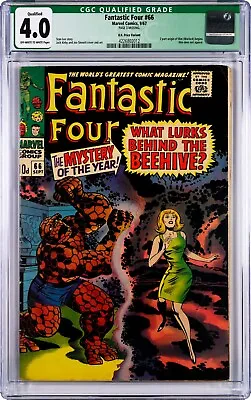 Buy Fantastic Four #66 1967 CGC 4.0 0W/W UKPV 4226802012 • 79£