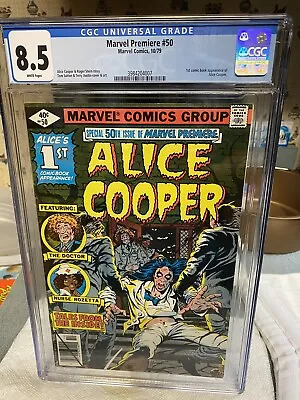 Buy Marvel Premiere # 50 CGC 8.5 1ST App  Alice Cooper..ALICE COOPER FROM THE INSIDE • 119.92£