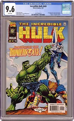 Buy Incredible Hulk #449 CGC 9.6 1997 4147162014 1st App. Thunderbolts • 260.90£