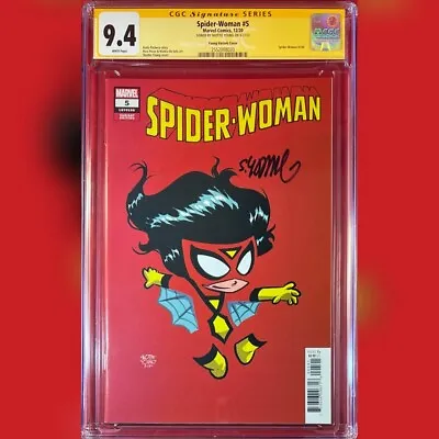 Buy Spider-woman #5 Young Variant Cover Cgc 9.4 Ss Signed By Skottie Young • 79.15£