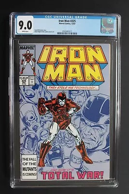 Buy IRON MAN #225 ARMOUR WARS BEGINS MCU TV 1987 Dr Doom Stilt-Man Ant-Man CGC 9.0 • 67.52£